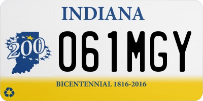 IN license plate 061MGY