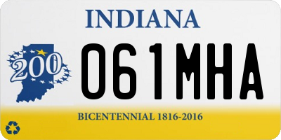 IN license plate 061MHA