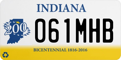 IN license plate 061MHB