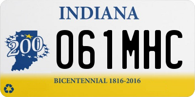 IN license plate 061MHC