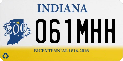 IN license plate 061MHH