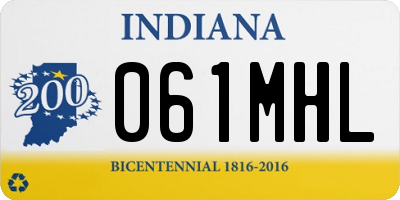 IN license plate 061MHL