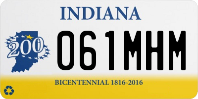 IN license plate 061MHM