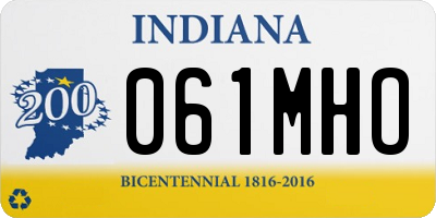 IN license plate 061MHO