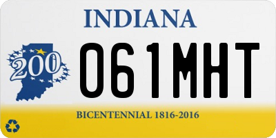 IN license plate 061MHT