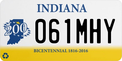 IN license plate 061MHY