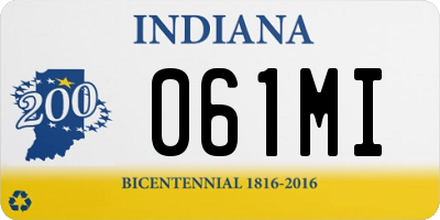 IN license plate 061MI
