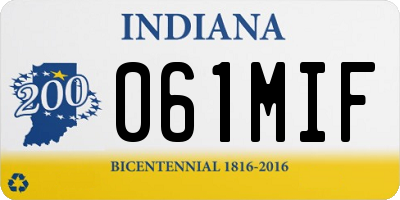 IN license plate 061MIF