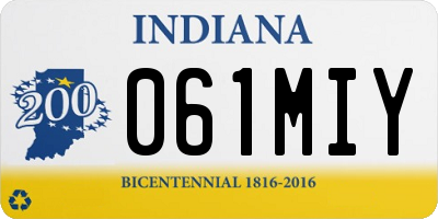 IN license plate 061MIY