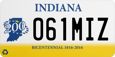IN license plate 061MIZ