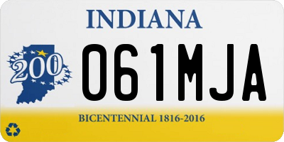 IN license plate 061MJA