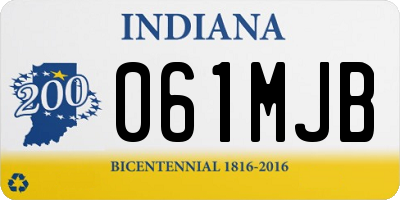 IN license plate 061MJB