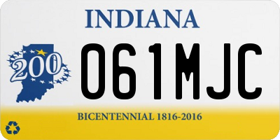 IN license plate 061MJC