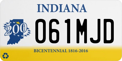 IN license plate 061MJD