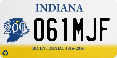 IN license plate 061MJF