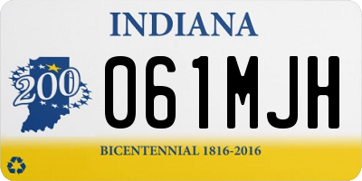 IN license plate 061MJH