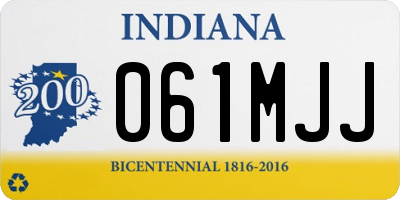 IN license plate 061MJJ