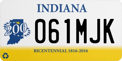 IN license plate 061MJK
