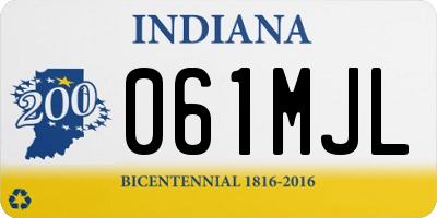 IN license plate 061MJL