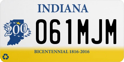 IN license plate 061MJM