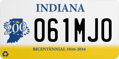 IN license plate 061MJO