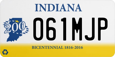 IN license plate 061MJP