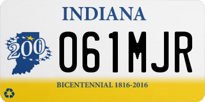 IN license plate 061MJR