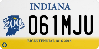 IN license plate 061MJU