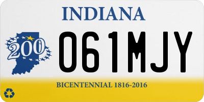 IN license plate 061MJY