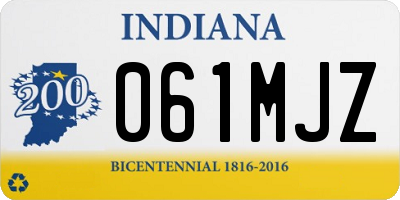 IN license plate 061MJZ