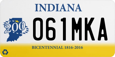 IN license plate 061MKA