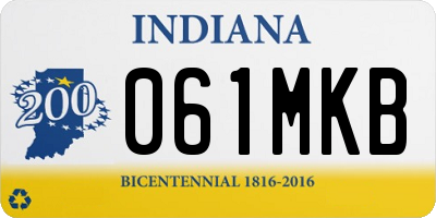IN license plate 061MKB