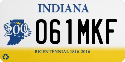 IN license plate 061MKF