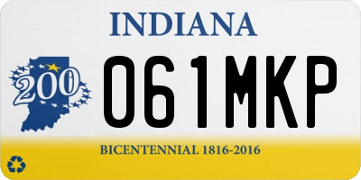 IN license plate 061MKP