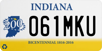 IN license plate 061MKU