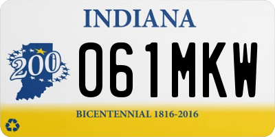 IN license plate 061MKW