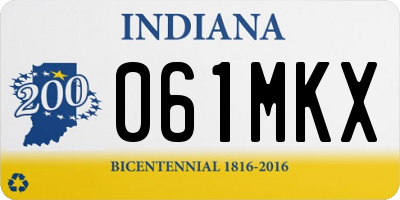 IN license plate 061MKX