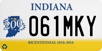 IN license plate 061MKY