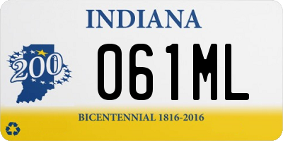 IN license plate 061ML
