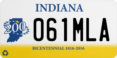 IN license plate 061MLA