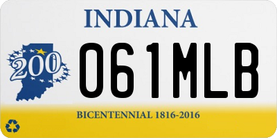IN license plate 061MLB