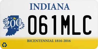 IN license plate 061MLC