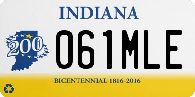 IN license plate 061MLE