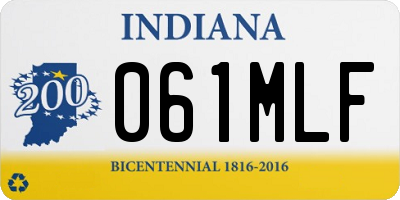 IN license plate 061MLF