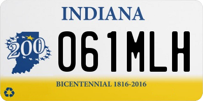 IN license plate 061MLH