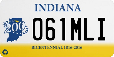 IN license plate 061MLI
