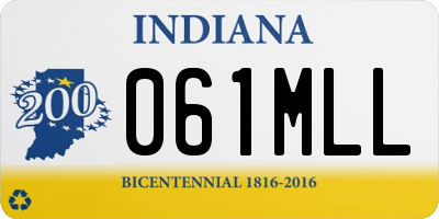 IN license plate 061MLL