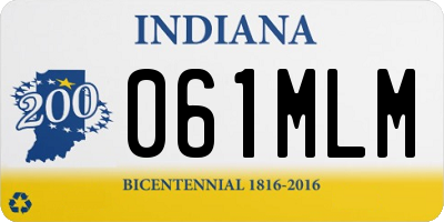 IN license plate 061MLM