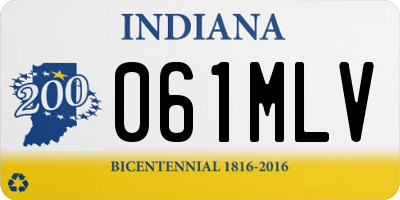 IN license plate 061MLV