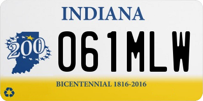 IN license plate 061MLW